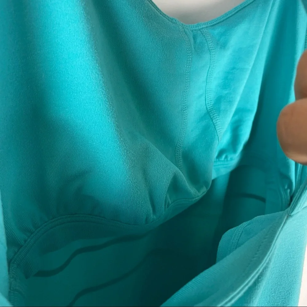 Toad & Co.Tech Tomboy Racerback teal dress with build in bra Small - Picture 8 of 8